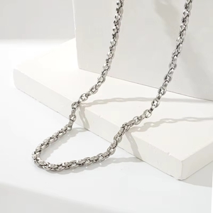Collier chaîne <span class=keywords><strong>Doudou</strong></span> en acier inoxydable plaqué or 18 carats avec perles polies et maillons bulles, idéal pour le quotidien – Meilleure vente - Product Image 4