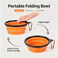 Bol pliable pour chien en TPE, écologique, moderne, portable, pour les voyages en plein air