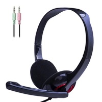 Casque HiFi S4 casque de son stéréo d'ordinateur écouteurs d'étude casques de jeu avec microphone