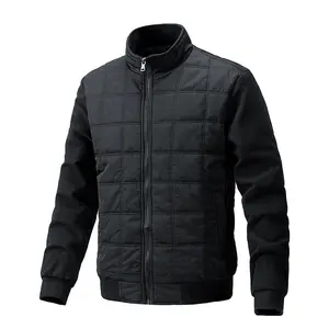 Produttore di alta qualità all'ingrosso uomo caldo giacca con Zip inverno Plain trapuntato giacche Casual Outwear piumini per gli uomini