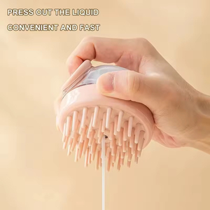 Brosse à shampooing remplie biodégradable distributeur de savon en silicone souple brosses de douche de Massage exfoliantes pour bébé animal de compagnie - Product Image 4
