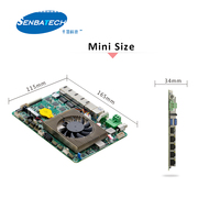 Carte mère industrielle compacte 3,5 pouces pour l'automatisation, 5 ports LAN, 8260U, DDR4 Max 32 Go, SIM, HD, LVDS, 2 COM, 6 USB