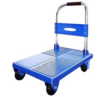 Chariot à plateforme léger et pliable 70*42 200kg, à traction manuelle, pour livraison et ramassage à domicile