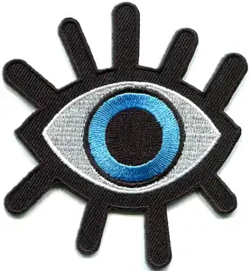Custom Evil Eye Clothing Patches Embroidery Iron On Patches For Clothing Big Eyes Patches Clothes Accessories