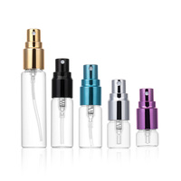 Botol Parfum Mini Kaca Isi Ulang Premium 3ml 5ml 10ml dengan Cetak Logo Kustom, Tutup Emas, dan Kotak Hadiah