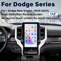Écran de tableau de bord sans fil 14,8 pouces pour voiture, autoradio, navigation GPS Android pour Dodge Ram 19-23