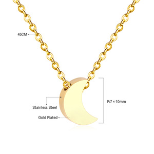 Stainless Steel Moon Star <b>Cross</b> Heart Pendant Necklace Women's Fashion Minimalist Clavicle <b>Chain</b> Gift Jewelry - Product Image 3