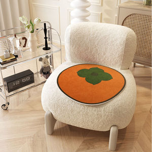 ผ้าห่มข้างเตียงสำหรับห้องนอนทำจากผ้ากำมะหยี่พรมปูพื้นลายดอกไม้หรูหราสัมผัสสูงเบาะนั่งทรงอ่าว - Product Image 4