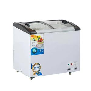 Congélateur horizontal grande capacité pour supermarché, à refroidissement direct, <span class=keywords><strong>réfrigérateur</strong></span> <span class=keywords><strong>combiné</strong></span> profond avec dessus en verre coulissant pour stockage d'aliments surgelés - Product Image 3