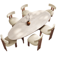 Ensemble de table à manger au design moderne, taille personnalisable, couleurs au choix, 6 chaises pour la maison