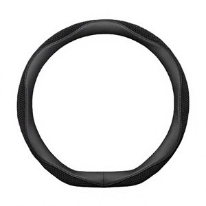 Housse de volant universelle en cuir perforé 3 branches respirante avec logo personnalisé pour une meilleure adhérence - Product Image 4