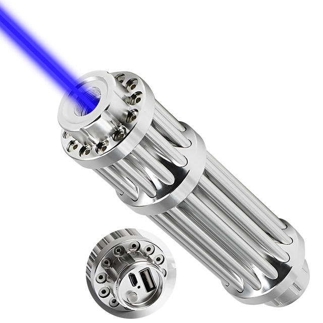 USB Charging Handheld Laser Pointer Blue Laser Pointer Powerful Laser Light Pointer