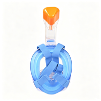 Masker Snorkel Full Face HD Anti-Kabut Anti-Bocor Saluran Pernapasan Terpisah dengan Bracket Dudukan Kamera GoPro Grosir Pabrik OEM