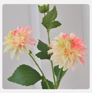 ดอกไม้ประดิษฐ์ กิ่งเดี่ยว 3 หัว ดาเลีย พินนาตา คาว. ดอกไม้ประดิษฐ์ดอกดาเลียและดอกเบญจมาศหลากสีสันสำหรับตกแต่งงานแต่งงาน - Product Image 6