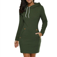 2024 femmes robe à capuche décontracté dames à manches longues pull pull pull hauts grande taille