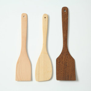 Wood Spatula <b>Set</b> 5 Pieces Unpainted Non Stick Kitchen Utensil Oven Safe <b>Hand</b> <b>Wash</b> Only - Product Image 4