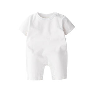 Tute Casual in cotone a maniche corte del produttore vestiti striscianti con modello di rana per neonati - Product Image 4