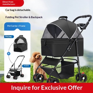 Carrito Plegable Portátil para Mascotas, Ligero y Pequeño, para Perros, Gatos, Cachorros y Peluches - Product Image 3