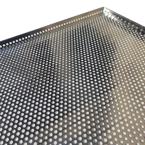 High temperature food grade metal tray 304 stainless steel perforated barbecue tray used for drying herbs in drying boxes