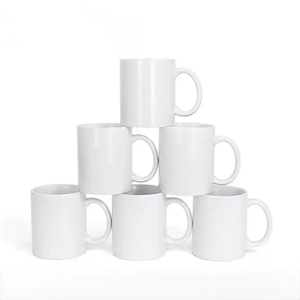 Custom logo Milk Tea Cup Coffee Porcelain Mugs Sublimation White Blank Ceramic 11oz in Bulk Wholesale