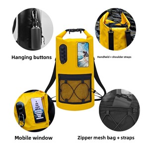 <span class=keywords><strong>Sac</strong></span> <span class=keywords><strong>à</strong></span> <span class=keywords><strong>dos</strong></span> de randonnée et de camping multifonctionnel en PVC imperméable avec sangle en maille 20L/30L, équipement de plein air unisexe - Product Image 4