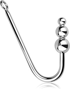 Roestvrijstalen Anale Haak Butt Plug Haak Fetisj Met 3 Verwisselbare Hartballen Anale Seksspeeltjes Voor Liefhebbers Paar Homo Lesbiennes - Product Image 3