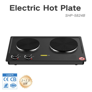 Meilleure Vente Petit Appareil de Cuisine Domestique Moderne en Métal, Plaque de Cuisson et Chauffe-Plats Automatiques à 2 Brûleurs avec Fonction Maintien au Chaud, Design Moderne - Product Image 1