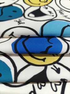 Tejido impreso ligero 120gsm transpirable resistente a las arrugas tela de seda Latina Vietnam Pijama uso para ropa-ropa de dormir - Product Image 5