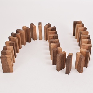 Fichas de Dominó de Madera Maciza Duraderas para el Clásico <span class=keywords><strong>Juego</strong></span> de <span class=keywords><strong>Cadena</strong></span> de Reacción y Construcción Creativa para Niños y Adultos - Product Image 1