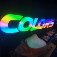 Letrero Luminoso LED Personalizado para Exteriores, Letrero con Logotipo LED RGB, Letrero Programable RGB, Letrero con Letras de Canal LED 3D para Negocios