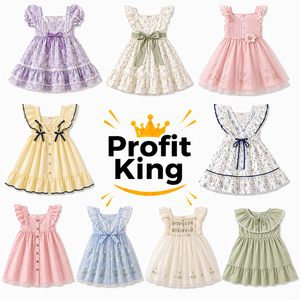Robe d'été brodée pour enfants, style doux, assortiment aléatoire, expédition de vêtements pour enfants - Product Image 1