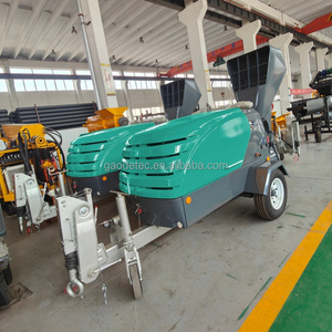 Pompe à béton semi-sèche 5m³/h 35kW avec moteur diesel, mélangeur, alimentateur hydraulique et grattoir - Product Image 6