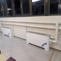 Unité de ventilation à effet de ventilo-convecteur vertical apparente Haobei (FCU) à moteur, refroidie par eau, pour chauffage et refroidissement à l'eau glacée, pour systèmes de climatisation domestiques et commerciaux