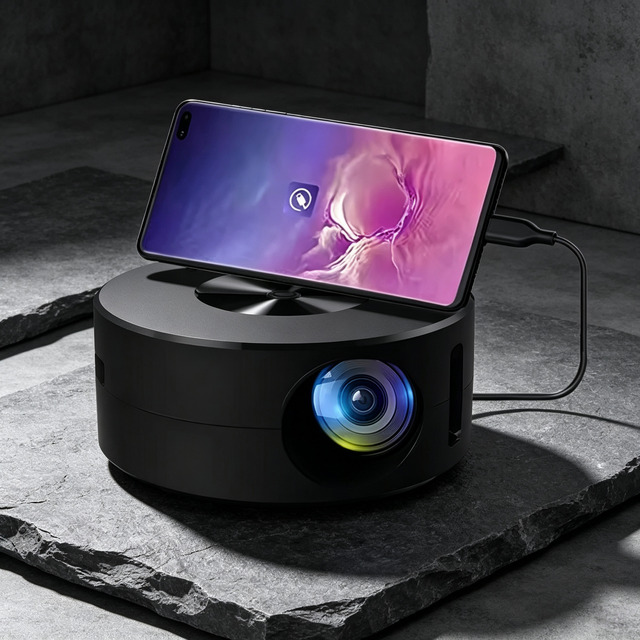 Best Selling YT200 LED HD Mini Projector USB Powered Support Wired Connection Mobile Phone Screen Projector