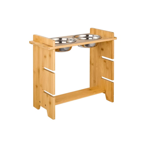 Toptan 2025 yeni özel ayarlanabilir yükseltilmiş köpek kase standı büyük köpekler için 2 paslanmaz çelik kase ile evcil hayvan kaseleri besleyiciler - Product Image 2