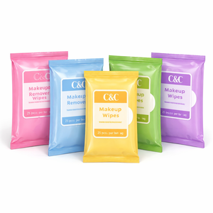 Lingettes démaquillantes douces sans alcool pour femmes, lingettes nettoyantes pour le visage avec <span class=keywords><strong>aloe</strong></span> vera et vitamine E hydratante - Product Image 5