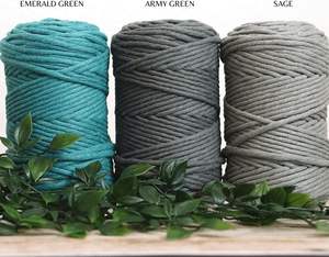 <span class=keywords><strong>Cuerda</strong></span> de macramé de un solo hilo <span class=keywords><strong>Cuerda</strong></span> de algodón Macramé Cordón de macramé trenzado de 5 <span class=keywords><strong>mm</strong></span> Cuerdas de algodón - Product Image 3