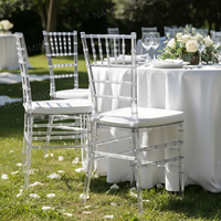 Chaises transparentes empilables, portables et pliables pour événements, mariages, fêtes, banquets, hôtels, directement de l'usine