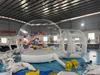 Commercial ballon maison hôtel salle de bain clair gonflable Transparent bulle dôme Camping maison tente avec fond rebondissant rebond