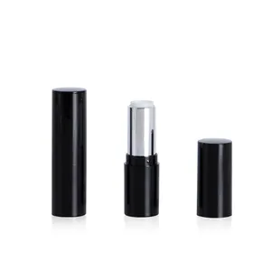 Rendah MOQ 3-4G Plastik Lipstik Kemasan Lipstik Hitam Kontainer, 11.8/12.1/12.7Mm Tabung Lipstik