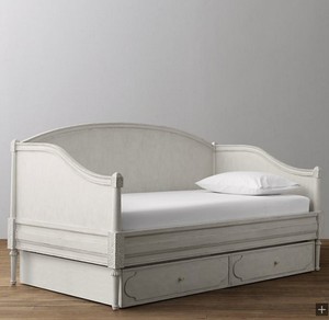 Divano <span class=keywords><strong>Letto</strong></span> Francese Retrò Intagliato, <span class=keywords><strong>Letto</strong></span> <span class=keywords><strong>Singolo</strong></span> Multifunzionale per Bambini e Bambine, Estensibile con Contenitore, <span class=keywords><strong>Letto</strong></span> a Doppio Uso - Product Image 1