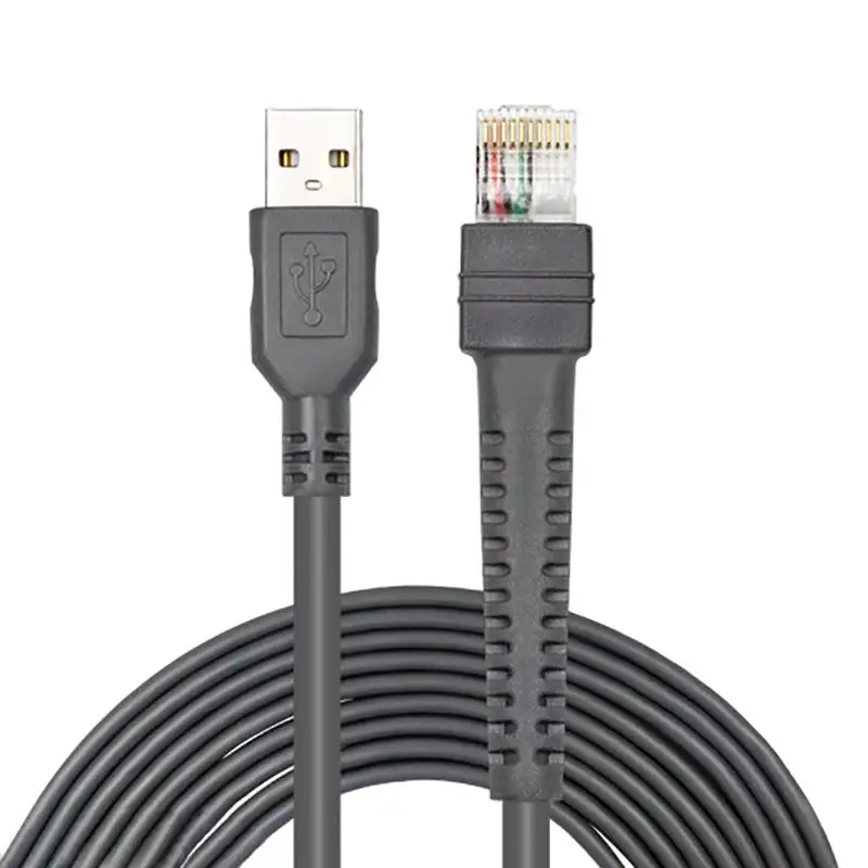 Sotesin ODM OEM High quality 1.8M Barcode Scanner cable USB TO RJ45 10P10C for symbol LS2208 LS4208 series