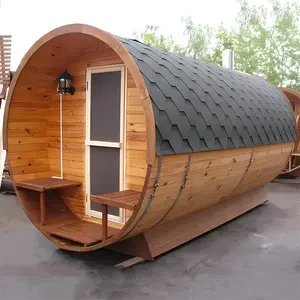Sauna fornitore Deluxe Wet Steam Sauna all'aperto per 4-6 persone