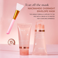 Masque hydratant visage TVLV LOGO personnalisé, MOQ 1000, masque coréen au collagène hydrolysé, masque peel-off nuit, niacinamide