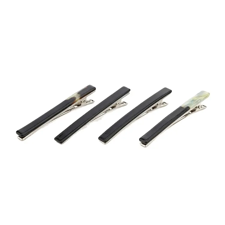 CANYUAN moda di alta qualità 8*0.8 CM acetato acrilico nero clip di capelli per ragazza accessori per capelli per donna barrette per capelli