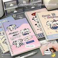 Cahiers à spirales A5 avec couvertures colorées et motifs esthétiques mignons pour les commandes en gros