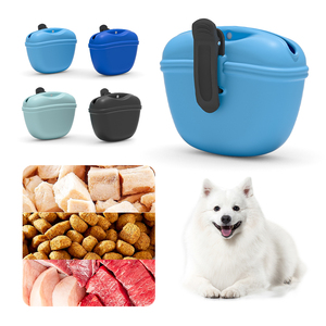 Nouvelle pochette portable en silicone sans BPA pour friandises pour chien, petit sac de dressage pour animaux de compagnie avec fermeture magnétique et clip ceinture - Product Image 1