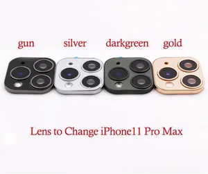สติกเกอร์เลนส์โลหะสำหรับ iPhone X XS MAX ฝาครอบกล้องเปลี่ยนเป็น IPhone11 Pro MAX