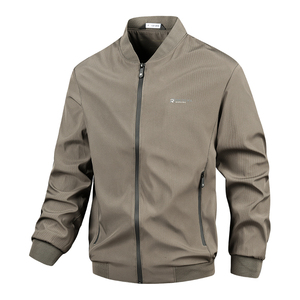 Nouvelle veste d'hiver pour homme 2025, grande taille, couleur unie, confortable, veste de sport décontractée, polyvalente, coupe-vent pour le printemps et l'automne - Product Image 1