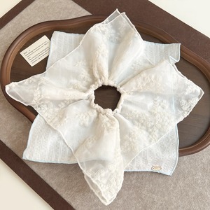 Nouveau mode chouchous élégants en mousseline de soie à fleurs carrées pour femmes dames Vintage <span class=keywords><strong>Georgette</strong></span> Triangle tête cravates enfants accessoires de cheveux - Product Image 6